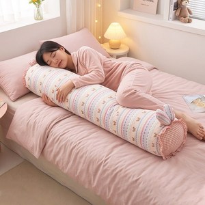 귀여운 캔디 롱 바디필로우 측면수면 다리끼우는 긴베개 커버 분리세탁 솜포함, 흔들 목마