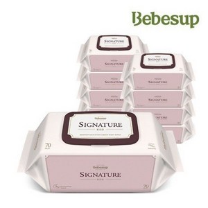베베숲 유아용 시그니처 레드 물티슈 캡형, 80g, 70매, 20개