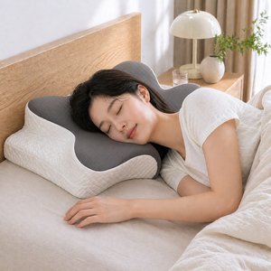 [2배 편한 숨쉬기] 비마 코골이베개 경추베개 옆잠베개 목디스크베개 코골이방지베개, 차콜그레이, 1개