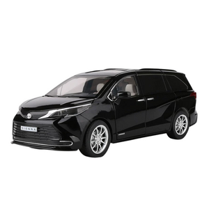마이카 다이캐스트 합금 1:24 토요타 시에나 모델 MPV 미니밴 자동차 모형 피규어 장식 선물, 1개, 색상_블랙