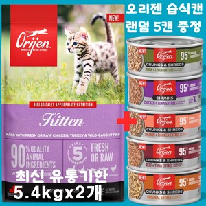 오리젠 키튼 고양이 건식사료, 닭+칠면조, 5.4kg, 2개