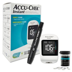 Accu-Chek 아큐첵 인스턴트 혈당측정기 Kit 2026 (개인용혈당측정기+일회용자동랜싯10개+소프트클릭스 채혈기+개인용혈당검사지 10개), 1개