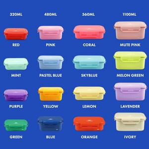 [리빙크리에이터] 지켜텐 컬러스텐용기 4종세트 (4color), 색상:지켜텐 4종세트 A, 1개