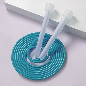 코아 투명 핸들 와이어 스피드 줄넘기 다이어트, 1개, 스카이블루