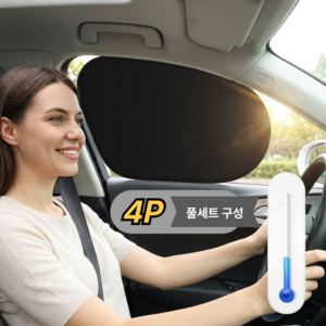 넛토 간편설치 차량용 흡착식 햇빛가리개, 1세트, 블랙