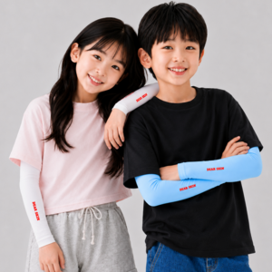 디어스킨 어린이 자외선 차단 쿨토시 2p, 4세트, 화이트+스카이