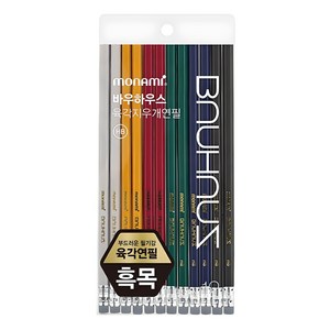 모나미 바우하우스 클래식 육각지우개 연필 2B 6종 x 2p 세트, 혼합색상, 1개