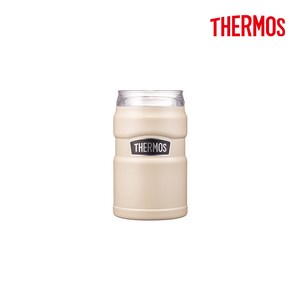THERMOS 써모스 ROD-002K 트래블킹 2way 보냉보온 맥주캔 텀블러 뚱캔홀더 맥주쿨러, 아이보리블랙(IB), 350ml