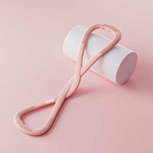 피코룸 요가 스트레칭 필라테스 라텍스 밴드(1+1), 1개, 베이비 핑크