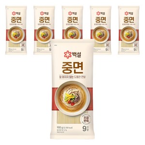 백설 중면, 900g, 6개