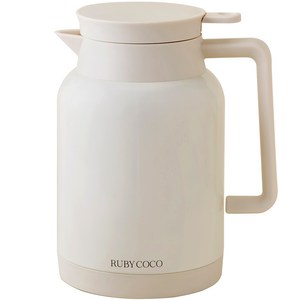 루비코코 에센셜 스텐 보온 보냉 병 물병 주전자, 1개, 1.5L, 크림
