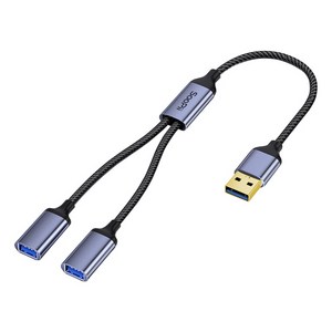 USB A타입 Y자형 연장 케이블 GD14, 0.5m, 1개