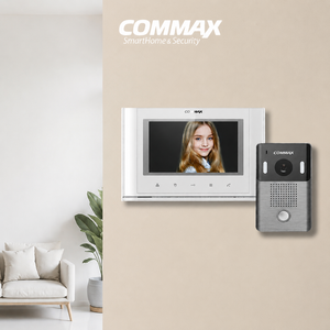 COMMAX 아날로그 비디오폰 화이트 CAV-77M + 초인종 DRC-4Y, CAV-77M(비디오폰), DRC-4Y(초인종)