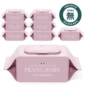 프랑프랑 플라스틱0% 에코 프리미어 물티슈 70gsm 무향, 70g, 70매, 8개