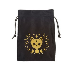 보스케 샤이닝 벨벳 타로 카드 파우치, 블랙, 루나캣, 1개