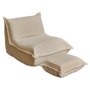 EcoVibe 다기능 쇼파 왕훙 빈백소파 모던 소파베드 좌식쇼파 심플 1인용쇼파 모듈소파 쇼파베드 좌식쇼파, 크림화이트/소파 본체+디딤대