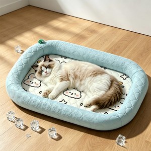 반려동물 사계절 쿨매트 여름에도 시원한 강아지 고양이 쿠션 매트, 1개, 스카이블루