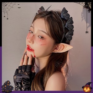 할로윈 엘프 코스튬 세트 나비 머리띠 + 엘프 귀