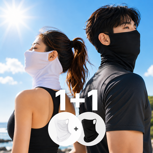 세루비 목뒤보호 쿨넥워모 자외선차단 쿨 냉감, 1개, 화이트+블랙