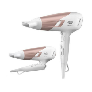 테팔 스튜디오 드라이 파워 접이식 헤어드라이어 2300W, HV5893K0, 로즈골드 + 화이트