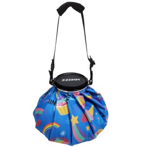 ZZIINN 찐 입구넓은 골프 얼음주머니 특대형 물방울안맺히는 결로방지 아이스팩 입구내경 7.5cm 탈부착 어깨끈 3.5리터 2.3리터 캠핑 스포츠 찜질 야구장 직관 아이스백, L, 1개