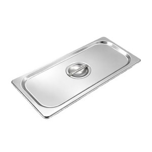 304 NSF식품 승인 사각 견고한 업소용 냉장고 반찬 스텐 밧드 바트, 1개, 1/3 (325x175mm) × 뚜껑만