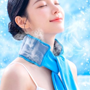 달빛풍선 여름용 쿨스카프 와이드형 아이스 넥쿨러 목전체커버 냉동 쿨링 넥밴드, 1개, 블루그레이