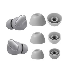 Beats Studio Buds+ 3쌍 교체 실리콘 이어팁 키트 청소 브러시 포함 색상 랜덤, 1세트, 회색