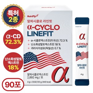 뉴트리플라이 특허2종 파비플로라 x 알파CD 고함량 식약청인증 100% HACCP, 3개, 120g