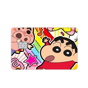 템포유 짱구 카드스킨 캐릭터 교통카드 신용카드 꾸미기 스티커 2매, 1개, 16 부리부리 짱구