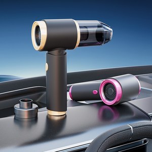 NEXFLOW 무선 강력 차량용/가정용 진공청소기 핸드허브 360도 전처리, 핑크색 럭셔리 키트 3개의 필터 무료 증정