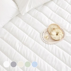 디오프 알러지케어 누빔 침대패드 고정밴드형, 밀크화이트