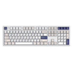 한성컴퓨터 3모드 가스켓 저소음 유무선 기계식 키보드 38g, 오션화이트, GK798 PRO, 딥블루 뽀송
