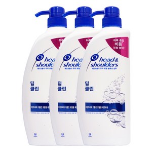 헤드앤숄더 딥 클린 샴푸, 850ml, 3개