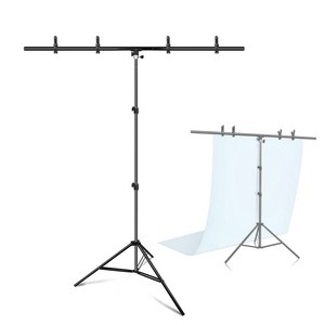 LT-216 포토그라피 PVC 배경지 배경천 거치대 T스탠드 180X160cm (브이로그 제품 사진 촬영 등), 1개