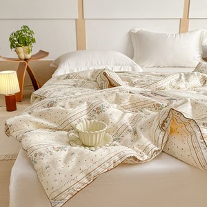 수스존 먼지없는 고밀도 순면 100% 부드러운 사계절 차렵이불