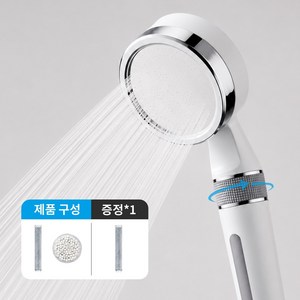 HOMEY NEST 욕실 가정용 미세조절온오프 수압상승 기필터 샤워기 헤드 프리미엄 수압 조절 샤워 기헤드 +ACF필터 1개 SA-08, 화이트, 1세트