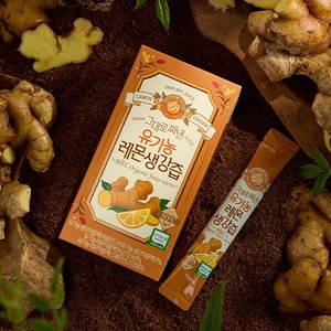 홀베리 그대로 짜낸 유기농 레몬 생강즙 14p, 210g, 12개