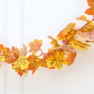 파티짱 가을 가랜드 파티 소품 장식, 조화 덩굴 가랜드 (단풍잎), 1개, 조화 덩굴 가랜드 (단풍잎)