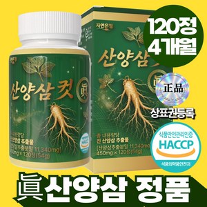 자연온정 산양삼 컷 진 정품 HACCP 인증 제조 시설, 1개, 120정