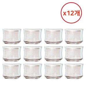 미니 유리찻잔 60ml 12개입 세트 다도 찻잔 고량주잔 글라스 소주잔, 12개, 단일
