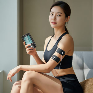 저주파 마사지기 손목 무릎 허리 통감 TENS EMS, 블랙, TENS EMS 저주파 통감마사지기