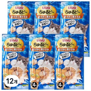 이나바 챠오 츄르비 고양이간식, 40g, 12개, (QSC-274)닭가슴살&구운 닭가슴살