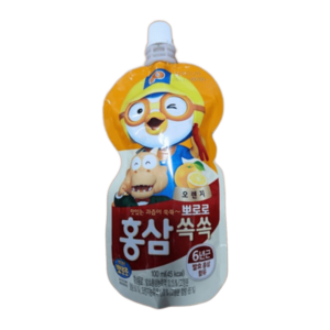 팔도 뽀로로 홍삼쏙쏙 오렌지맛 음료, 100ml, 120개