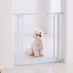 식스포인츠 아이뷰 투명 강아지 안전문 높이 78cm 반려동물 펜스 펫도어, 1개, 화이트