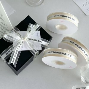 리본끈 레이스 쉬폰 리본 부자재 포장끈 꽃다발 선물 포장 36m, 길이 36m x 폭2.5cm, 리본끈 화이트