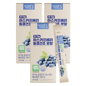 네츄럴올가 유기농 하스카프베리 동결건조 분말 스틱, 3개, 14g