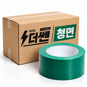 더쎈테이프 청(면)테이프 25M 40개입 1BOX, 1박스