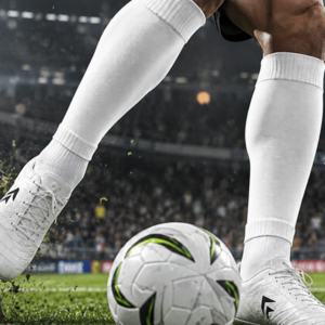 루노아 튜브형 남자 축구 스타킹 축구양말, 1세트, 화이트