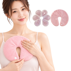 댄앤나우 아이스 겔 가슴 패드 (본품+커버) 젖몸살 열감 진정 냉온 찜질, 2세트, 소프트 핑크